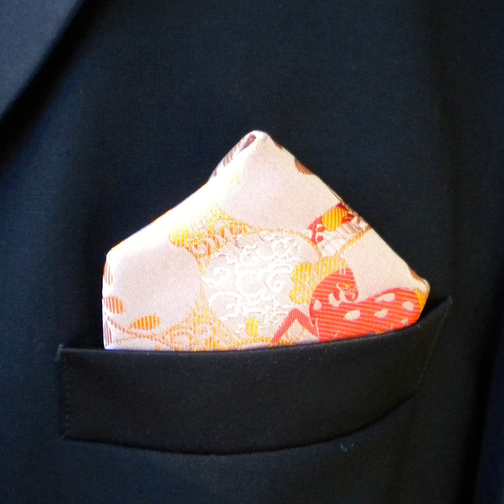 Apricot Horse pocket square