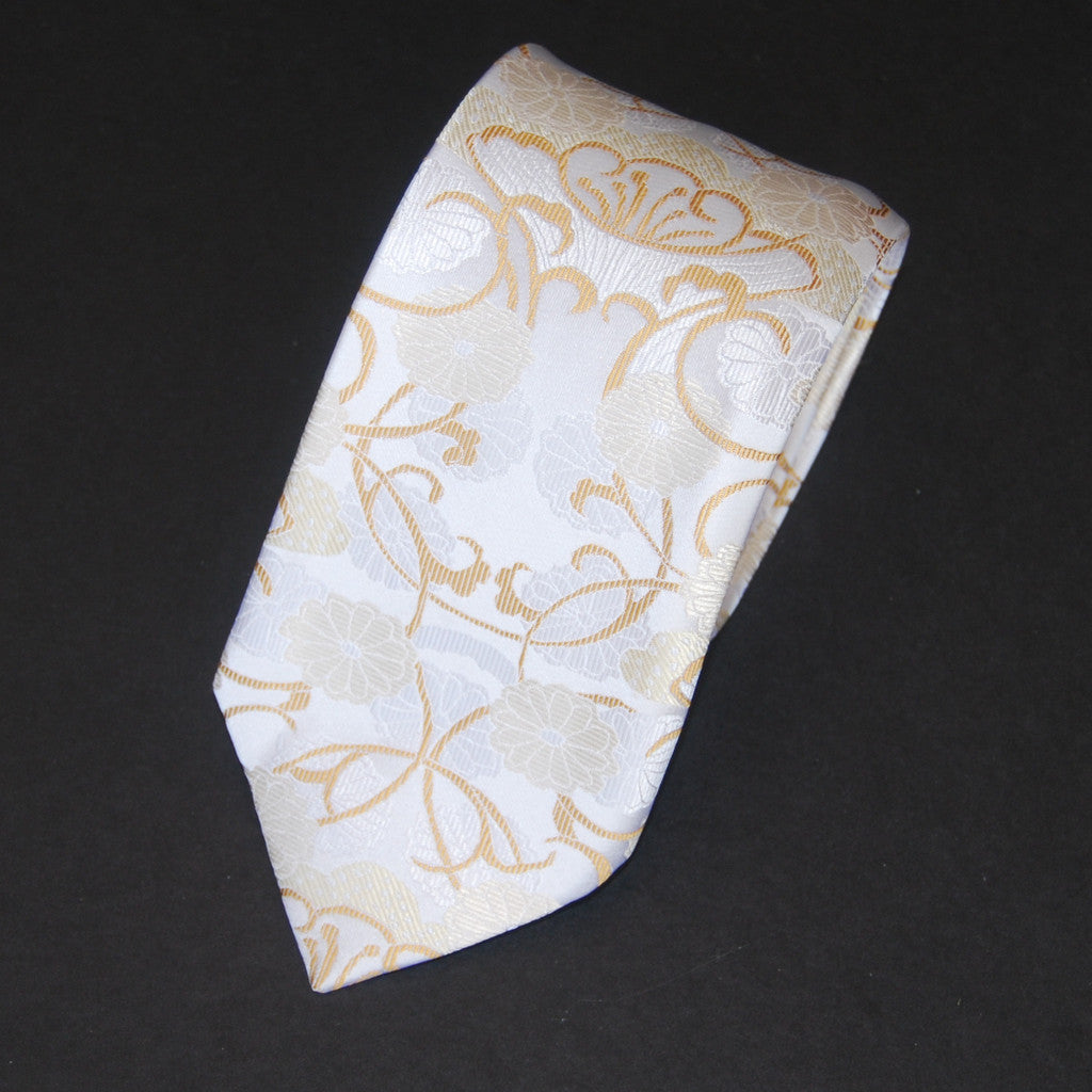 VASE - gold & cream on white