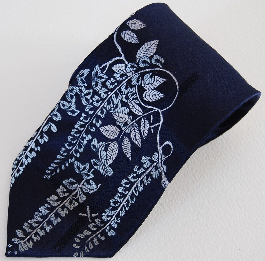 Wisteria-Blue & Silver Silk Tie