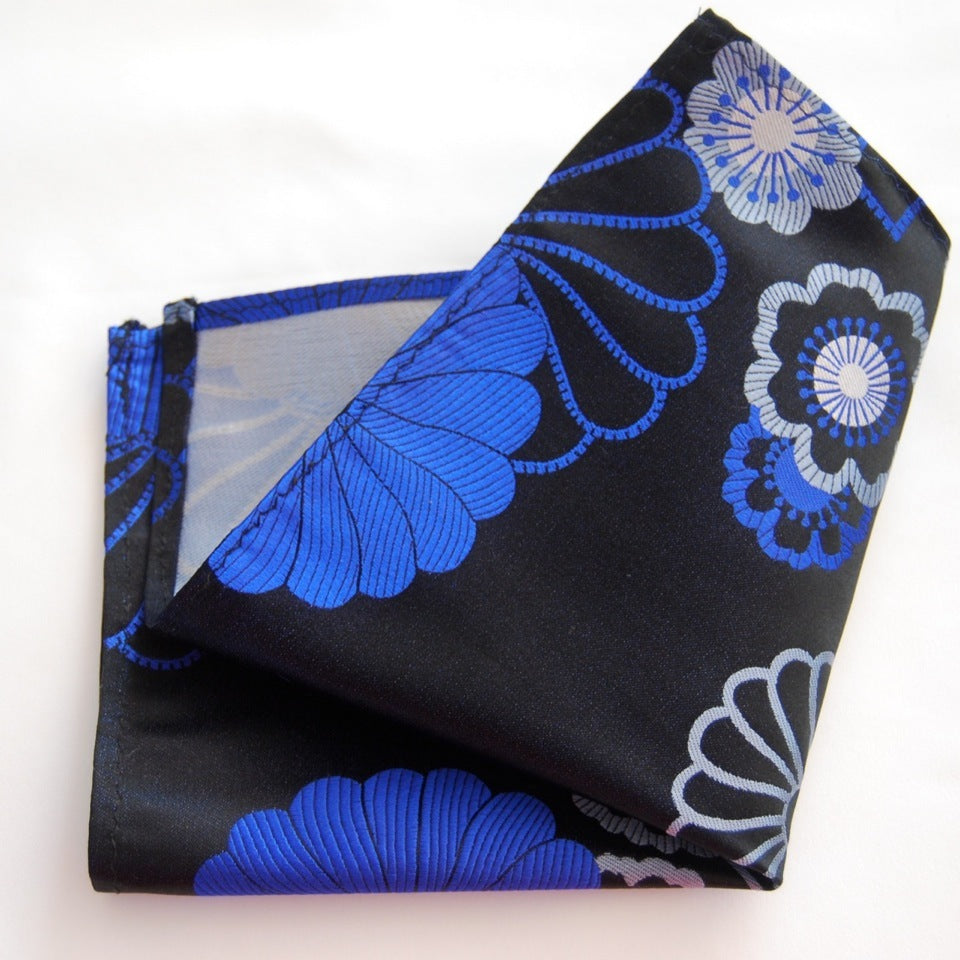Black Shibori Pocket Square