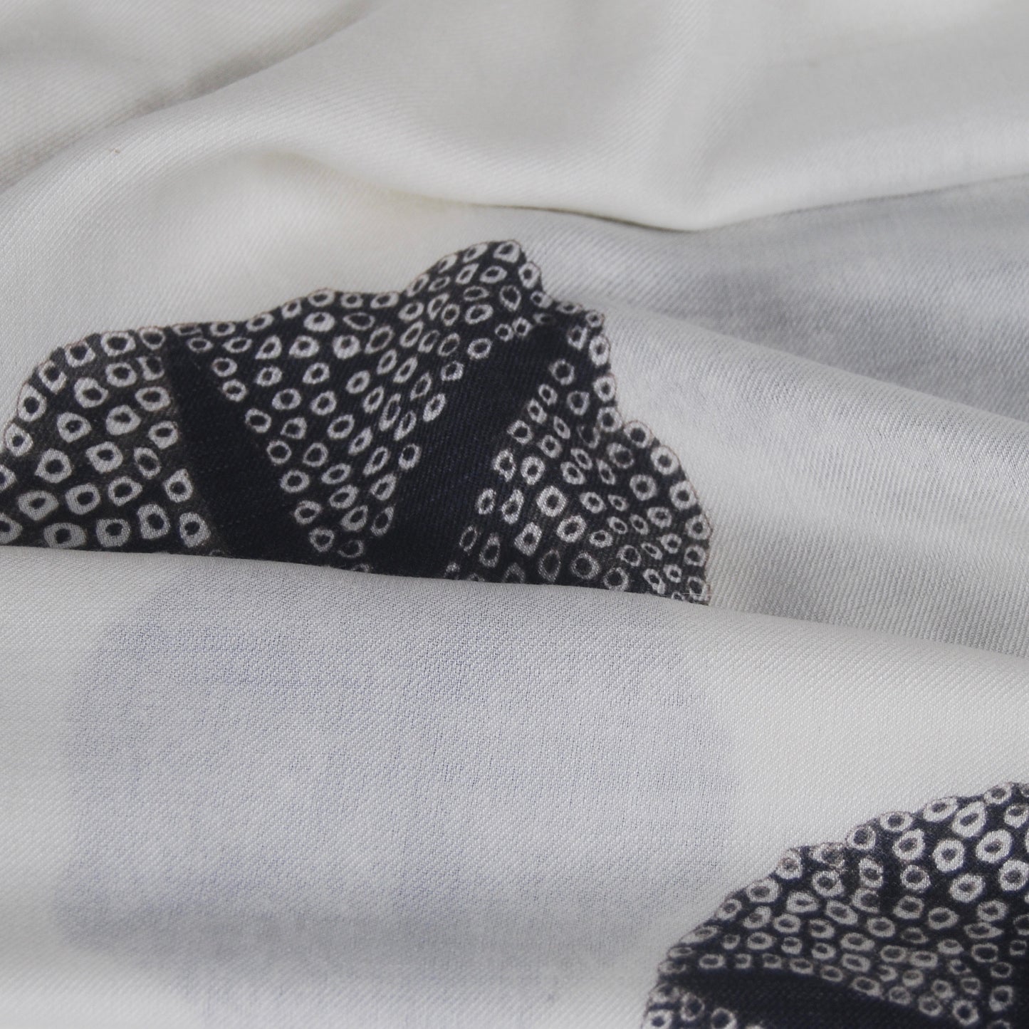 White Morning Glory Silk Wool Men's scarf