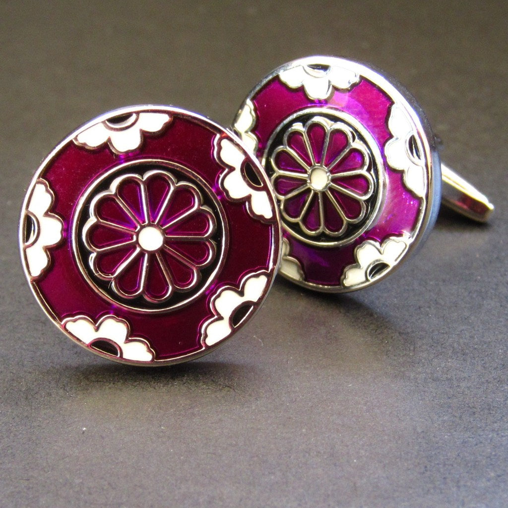 Purple Cuff Link "Carousel"