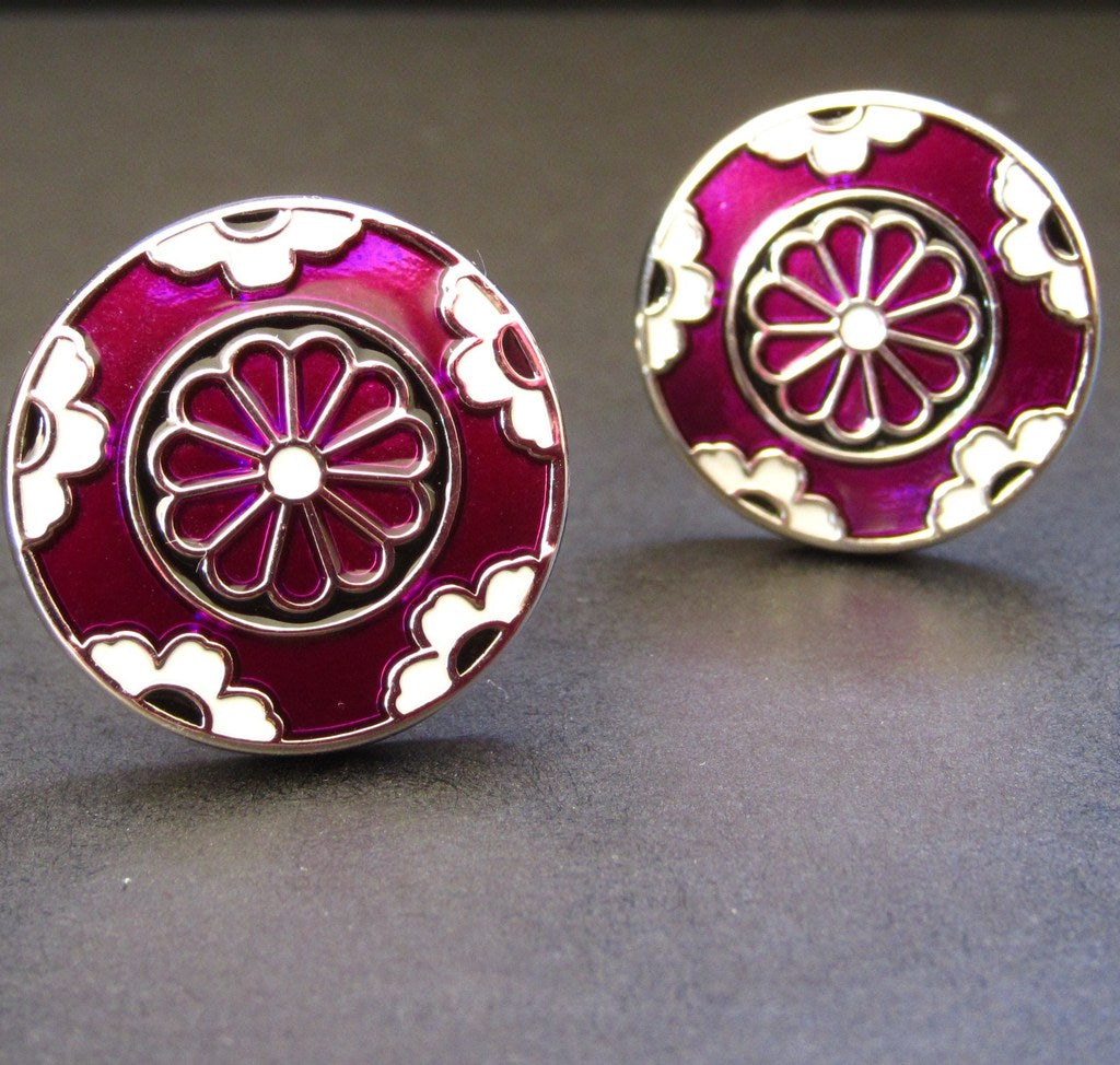 Purple Cuff Link "Carousel"