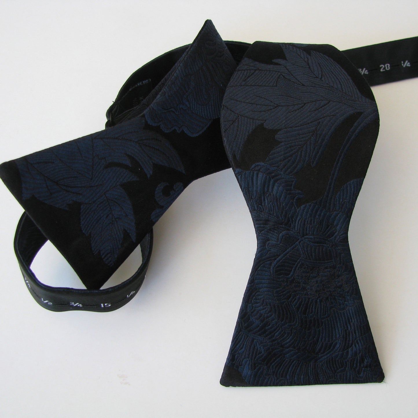 Blue-Black Peony Bowtie