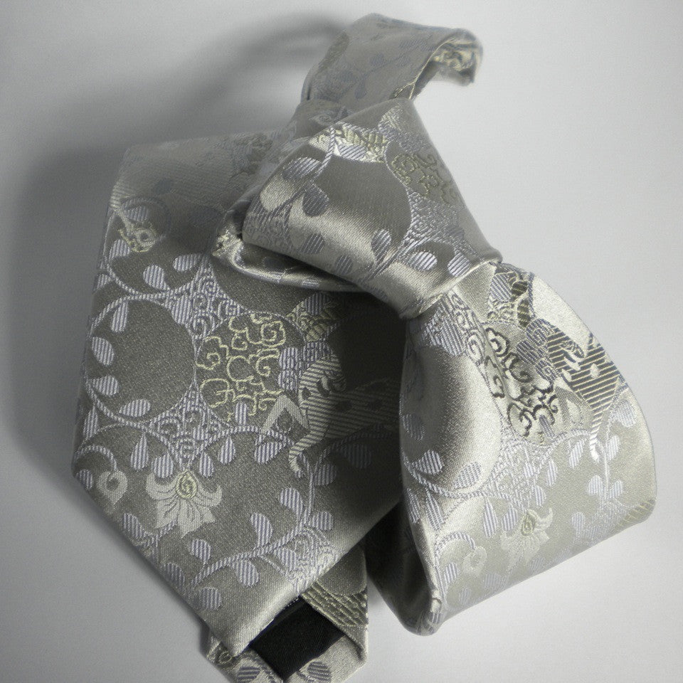 Horse- silvery, greygreen Silk Tie