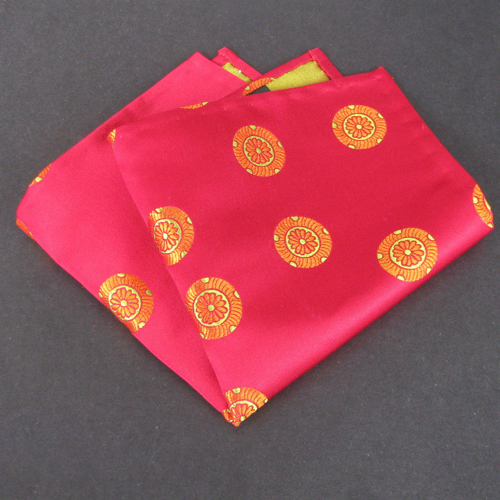 Red Mon pocket square