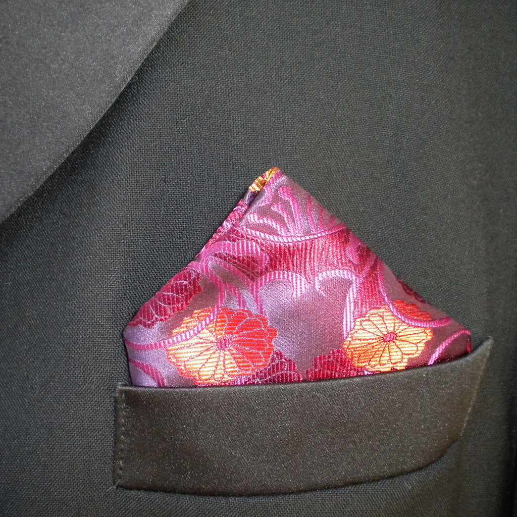 Purple Vase Pocket Square