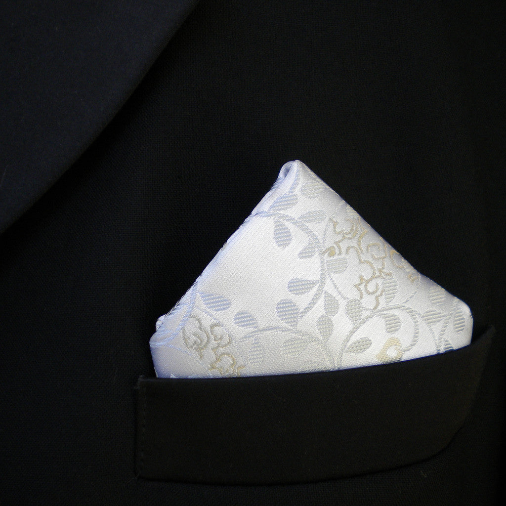 Silver Uma pocket square