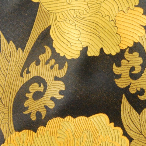 Peony - Black & Gold Silk Tie