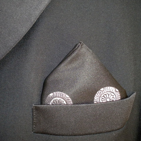 Black Mon pocket square