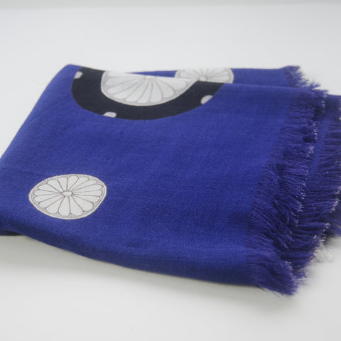 Royal Blue Silk Wool Men's scarf
