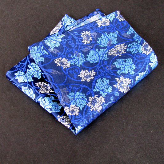 Blue Swirl Pocket Square