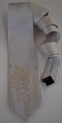 Wisteria-White  Silk Tie