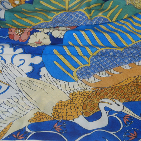 Japanese Pine long silk scarf