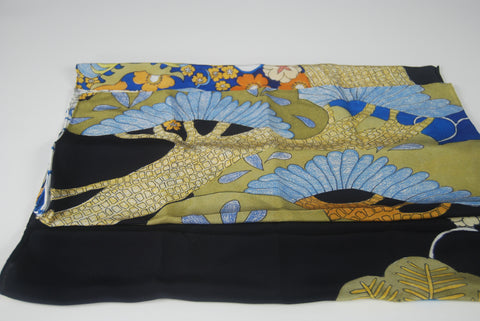 Japanese Pine long silk scarf