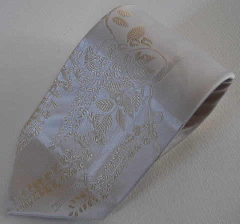 Wisteria-White  Silk Tie