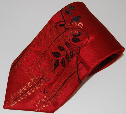 Wisteria-Red  Silk Tie