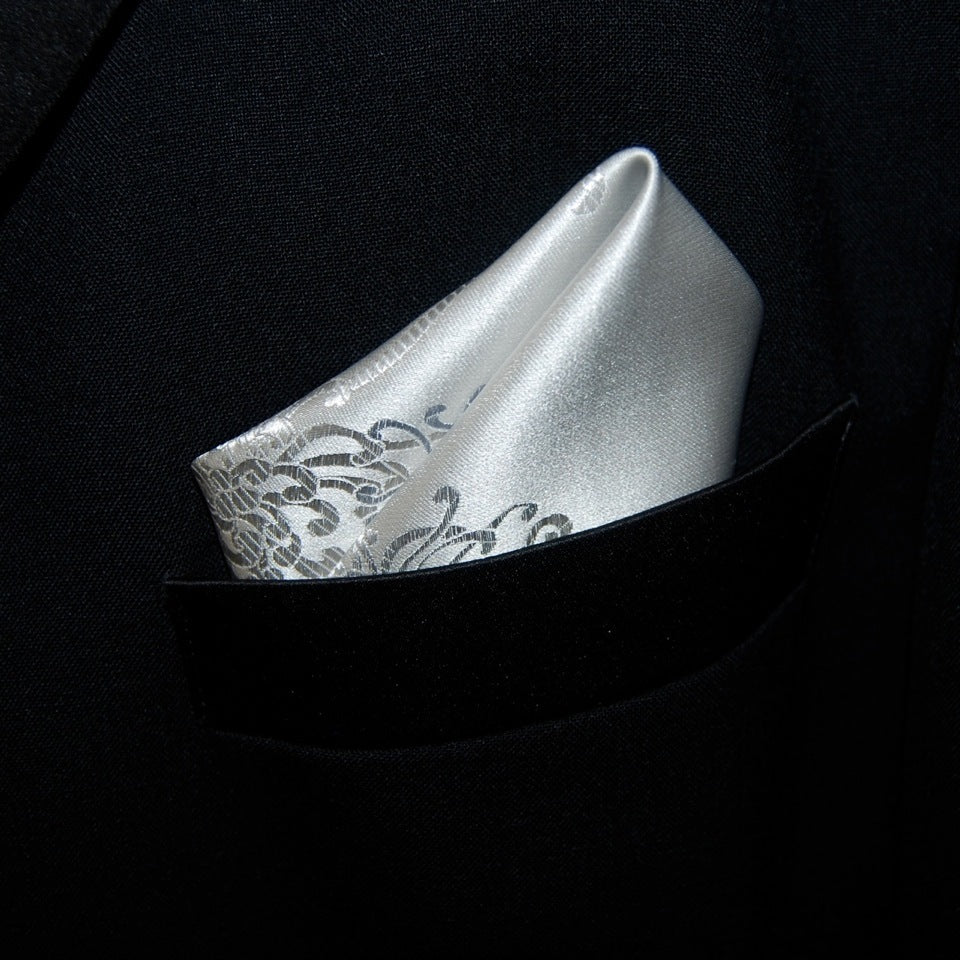 White Spider Pocket Square