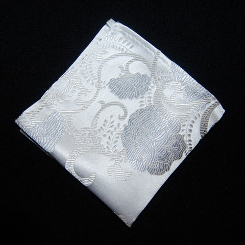 White Flower Pocket Square