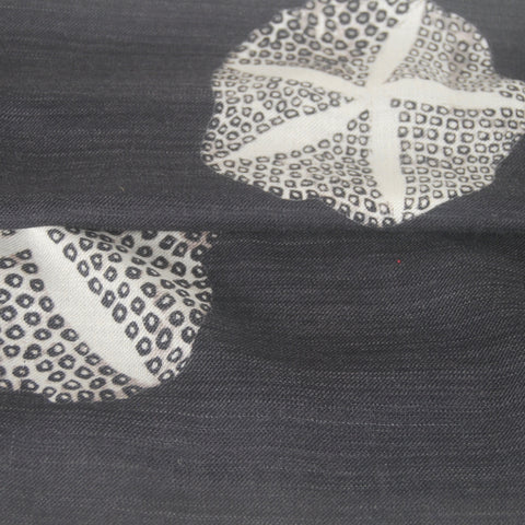 Black Morning Glory Silk Wool Men's scarf