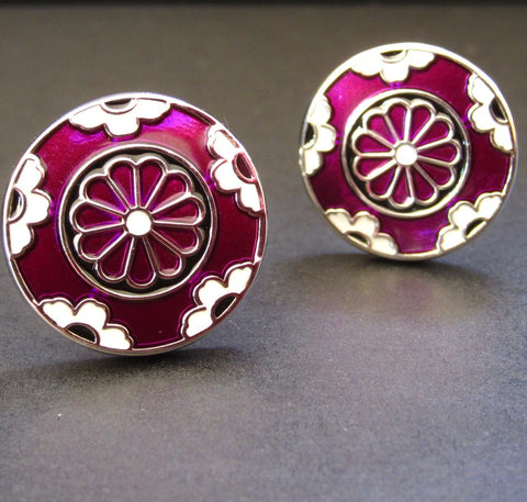 Purple Cuff Link "Carousel"