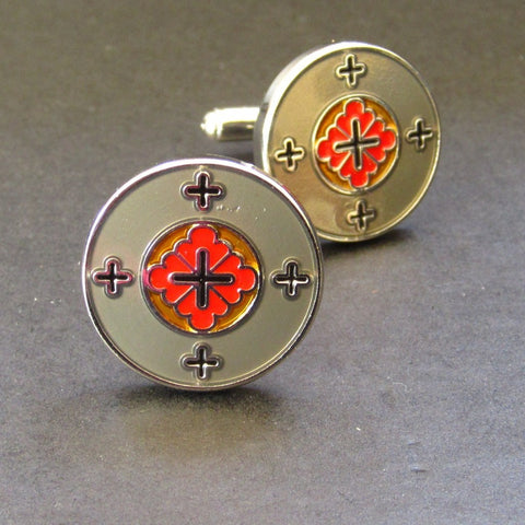 Shield Silver Cuff Link