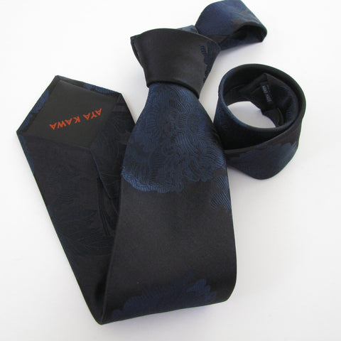 Peony - Blue & Black Silk Tie