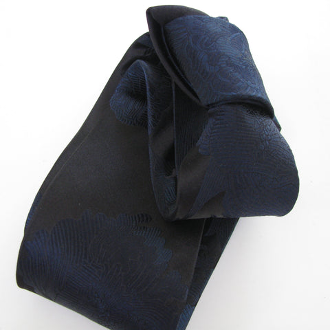 Peony - Blue & Black Silk Tie