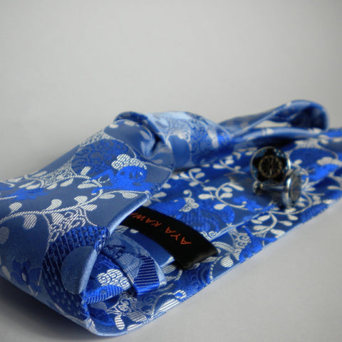 Horse- blues Silk Tie
