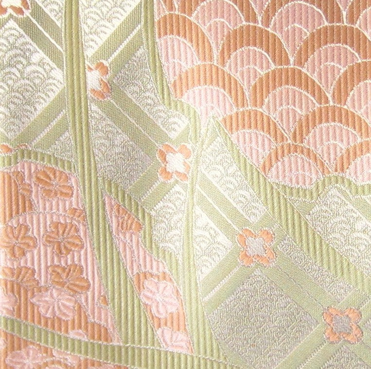 Hydrangea-White & Green  Silk Tie