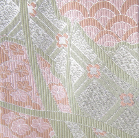 Hydrangea-White & Green  Silk Tie