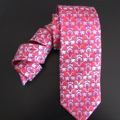 Purple & pink Ottoman Design silk tie