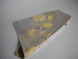 Old gold & pink flower pocket square