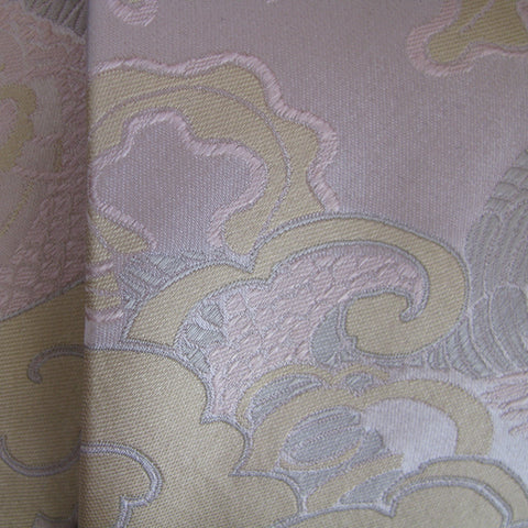 Pheonix-Silver & gold on pink  Silk Tie