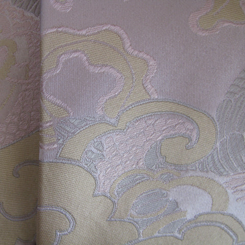 Pheonix-Silver & gold on pink  Silk Tie