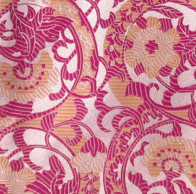 Floral-White & Pink  Silk Tie