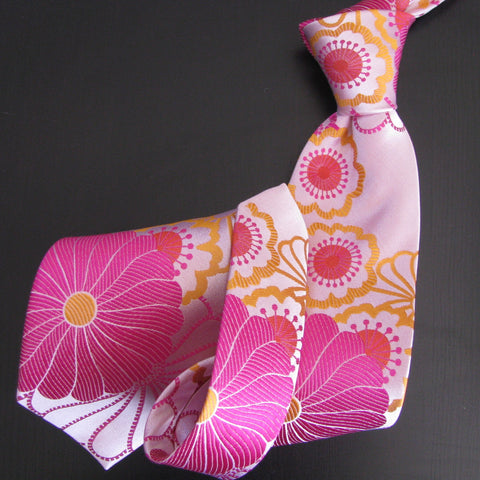 Shibori-pink on pale pink  Silk Tie