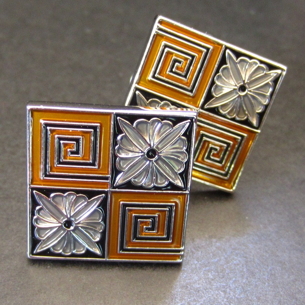 Gold Diamond Cuff Link