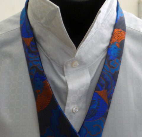 Blue phoenix bow tie