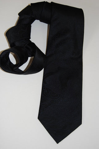 Koi-Black Silk Tie