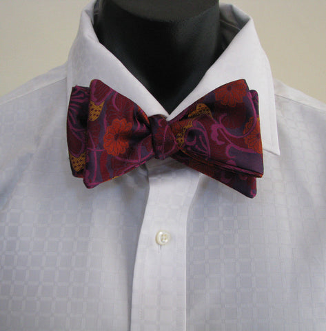 Purple vase bow tie